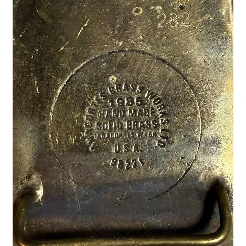 Vintage Vanderberg AFB Space Launch Complex 6 Hand Made Solid Brass Belt Buckle